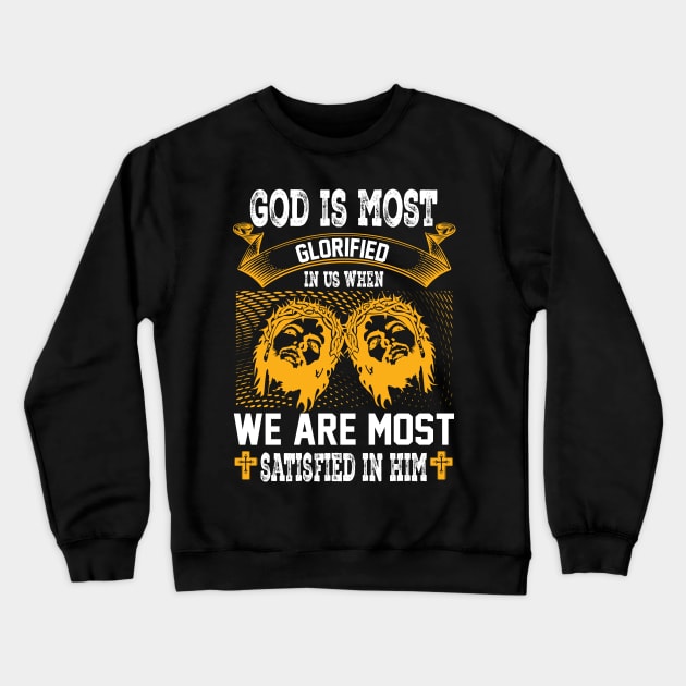 God Jesus Christ Quote Crewneck Sweatshirt by SybaDesign